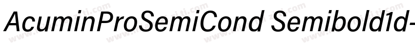 AcuminProSemiCond Semibold1d字体转换